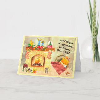 Sugar Plum Dreams Holiday Card Helgkort