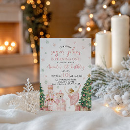 Sugar Plum Nutcracker Birthday Invite Inbjudningar