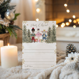 Sugar Plum Nutcracker Message Card Inbjudningar