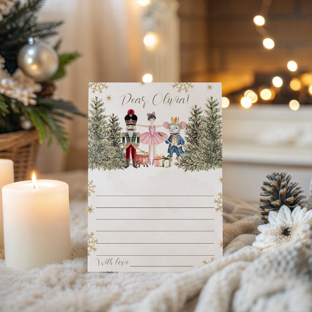 Sugar Plum Nutcracker Message Card Inbjudningar (Skapare uppladdad)