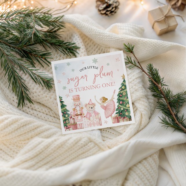 Sugar Plum Nutcracker Party Napkin Pappersservett (Skapare uppladdad)