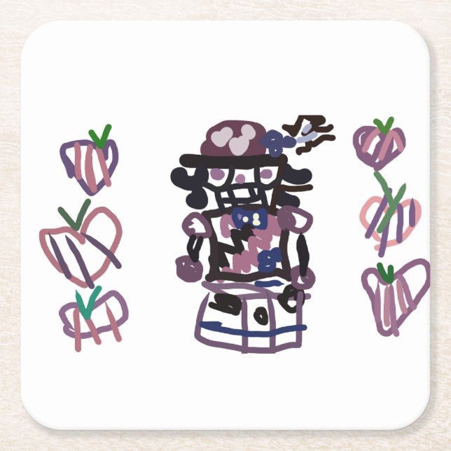 Sugar plum nutcracker underlägg papper kvadrat (Framsidan)