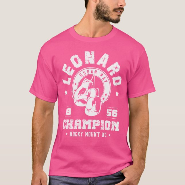 Sugar Ray Leonard Champion T Shirt (Framsida)