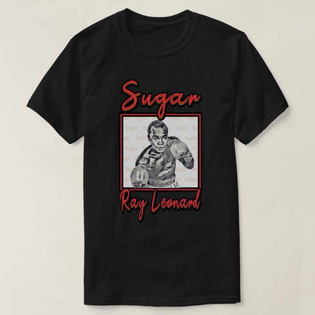 Sugar Ray Leonard White T Shirt (Design framsida)