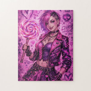 Sugar Rush Rebel: Neon Candy Chaos Pussel