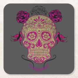 Sugar Skull 1.0 Underlägg Papper Kvadrat