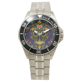 Sugar Skull Art - Dia De Los Muertos Armbandsur