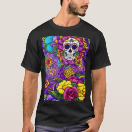 Sugar Skull Art - Día de los Muertos Delight T Shirt