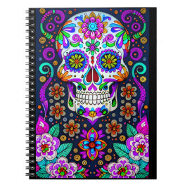 Sugar Skull Art - Dödsdöden Anteckningsbok