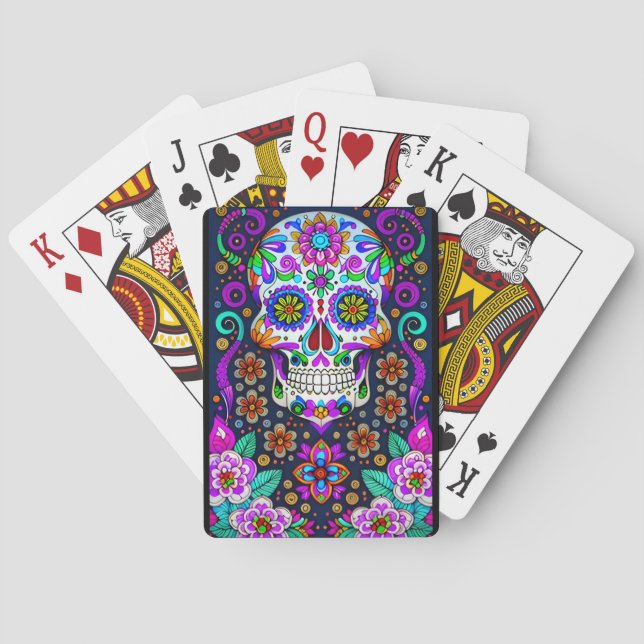 Sugar Skull Art - Dödsdöden Casinokort (Baksidan)