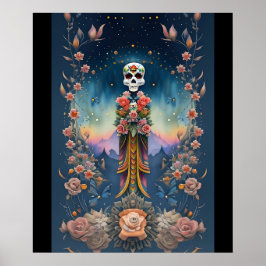 Sugar Skull Art - Festive Day of the dead Poster
