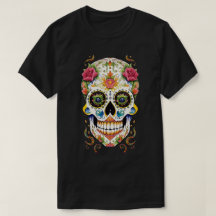 Sugar Skull Art - Festive with Rosa ros