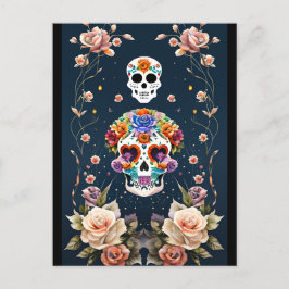 Sugar Skull Art - Mexikanskt kulturarv Vykort