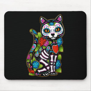 Sugar Skull Black Cat De Los Muertos Catrina Day O Musmatta