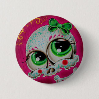 Sugar skull button knapp
