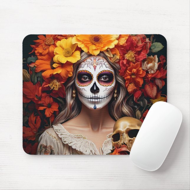 Sugar Skull Dam Mousepad Musmatta (Med mus)