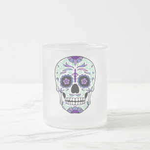 Sugar Skull Day of the dead Día de Muertos Frostad Glasmugg