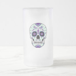 Sugar Skull Day of the dead Día de Muertos Frostat Ölglas