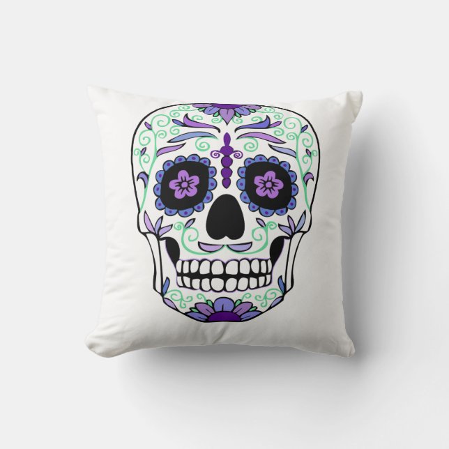 Sugar Skull Day of the dead Día de Muertos Kudde (Framsida)