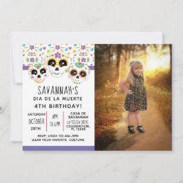 Sugar Skull Day of the dead Halloween Birthday Inbjudningar