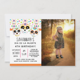 Sugar Skull Day of the dead Halloween Birthday Inbjudningar