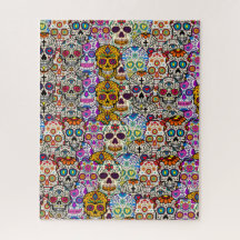 Sugar Skull Day of the Dead Halloween Collage