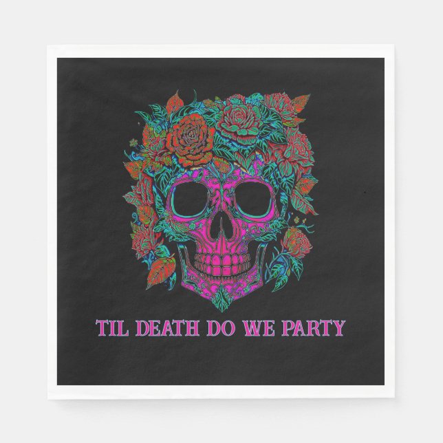 Sugar Skull Day of the dead halloween Pappersservett (Framsidan)