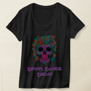 Sugar Skull Day of the dead halloween T Shirt