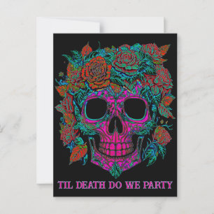 Sugar Skull Day of the dead halloween Vykort