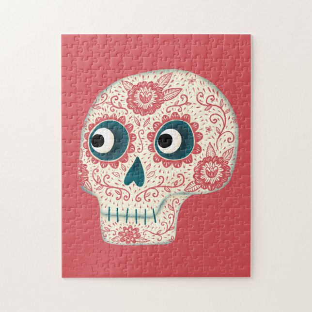 Sugar Skull Day of the dead Jigszle Puzzle Pussel (Vertikal)