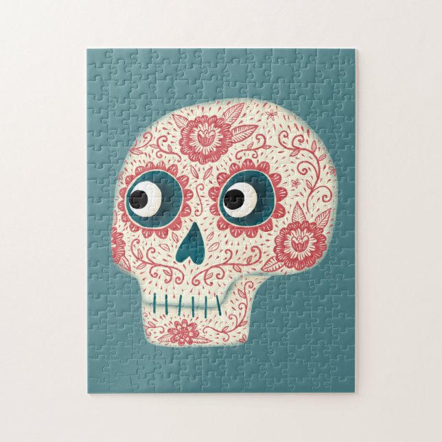 Sugar Skull Day of the dead Jigszle Puzzle Pussel (Vertikal)