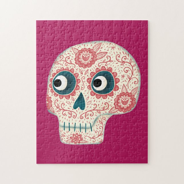 Sugar Skull Day of the dead Jigszle Puzzle Pussel (Vertikal)