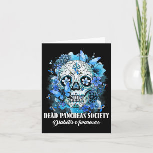 Sugar Skull Dead Pancreas Society Diabetes Awarene Kort