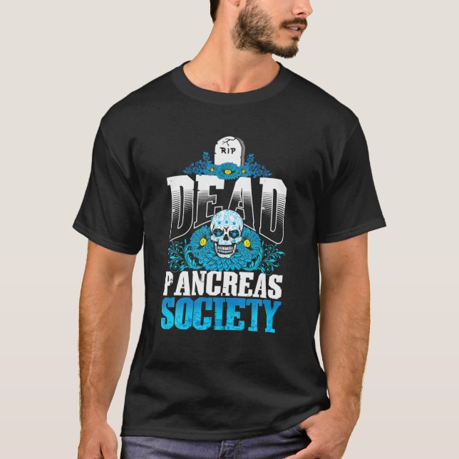 Sugar Skull Dead Pancreas Society TD1 Halloween Co T Shirt (Framsida)