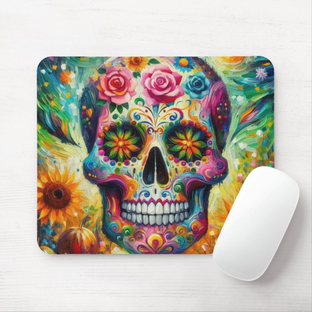Sugar Skull Dia De Los Muertos Day of the dead Musmatta (Med mus)