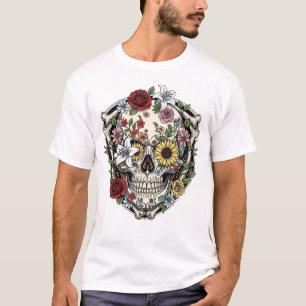 Sugar Skull Dia De Los Muertos Day of the dead T Shirt
