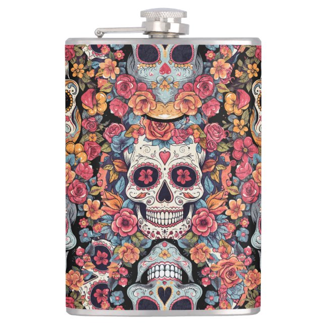 Sugar Skull Dia de Los Muertos Fickplunta (Framsidan)