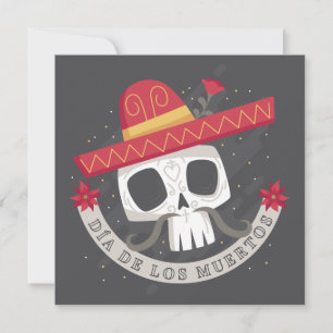 Sugar Skull Dia de los Muertos Gruppinbjudan Inbjudningar