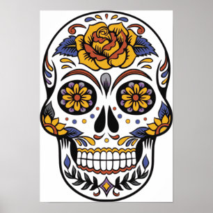 Sugar Skull Dia De Los Muertos Poster