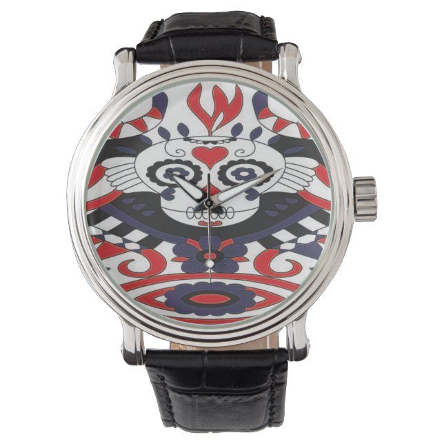 Sugar Skull eWatch Watch Watch Armbandsur (Framsida)