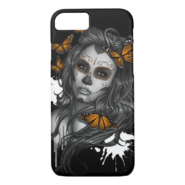 Sugar Skull Girl Case-Mate iPhone Skal (Baksida)