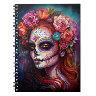 Sugar Skull Girl Day of the dead Anteckningsbok