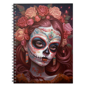 Sugar Skull Girl Day of the dead Anteckningsbok