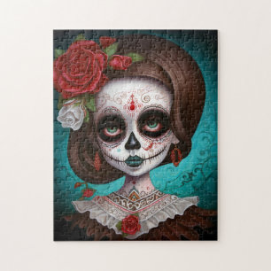 Sugar Skull Girl Day of the dead Pussel