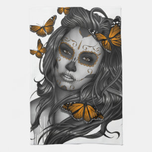 Sugar Skull Girl Kökshandduk