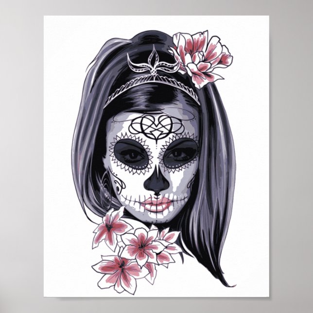 Sugar Skull Girl Poster (Framsidan)