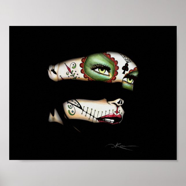 Sugar Skull Girl Poster 8 x 10 tum (Framsidan)