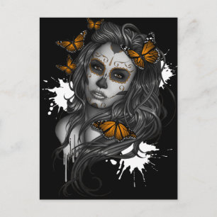 Sugar Skull Girl Vykort