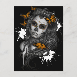 Sugar Skull Girl Vykort