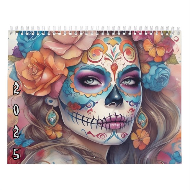 Sugar Skull Girls 2025 Dia de Los Muertos Kalender (Omslag)